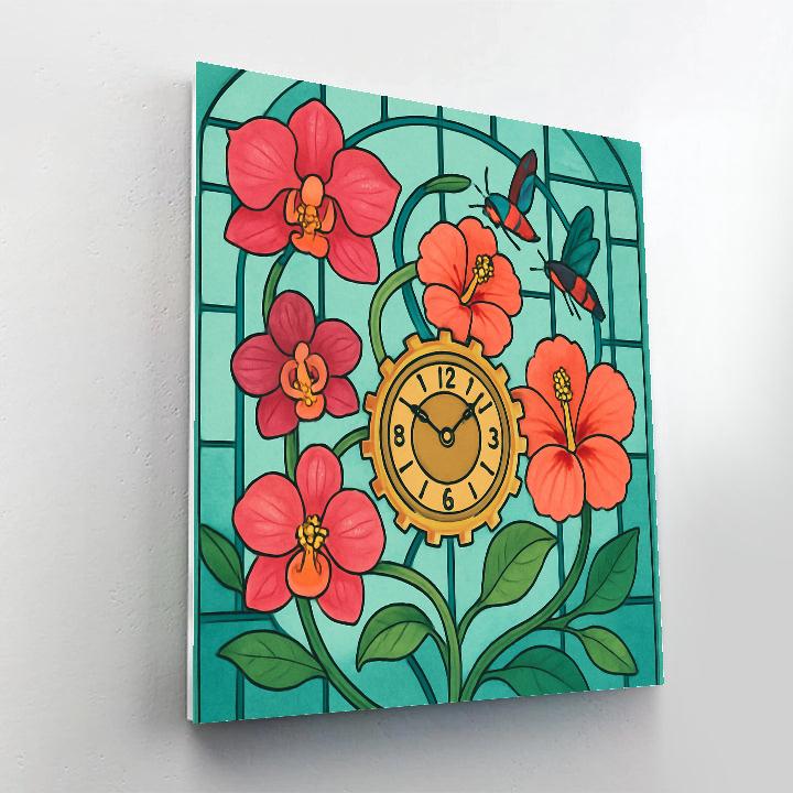 Clockwork Conservatory Floral Number painting
