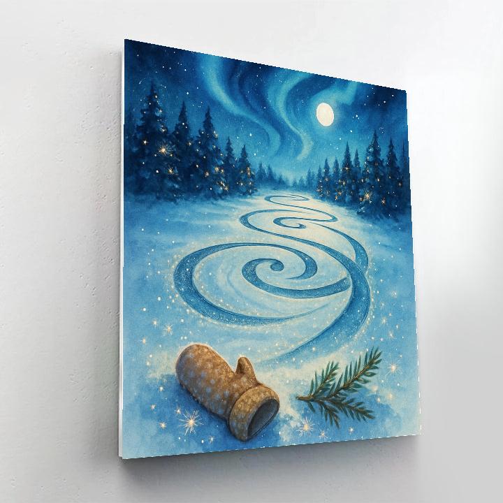The Midnight Sleigh Track Meadow paint by color