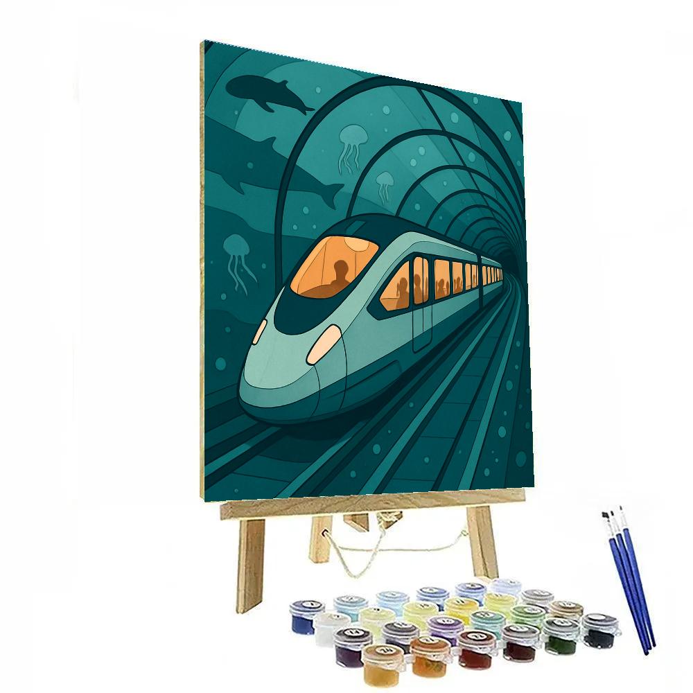Undersea Observatory Train Passage DIY paint by numbers