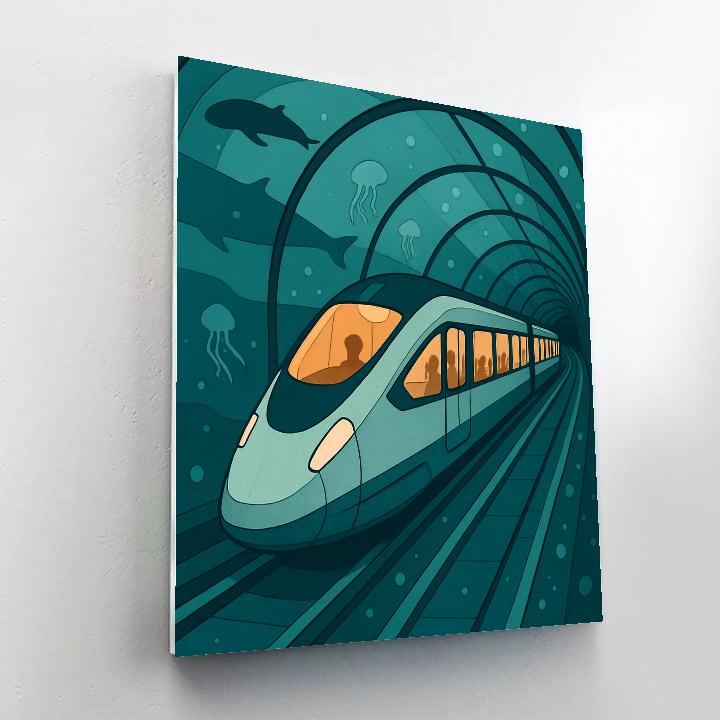 Undersea Observatory Train Passage DIY paint by numbers