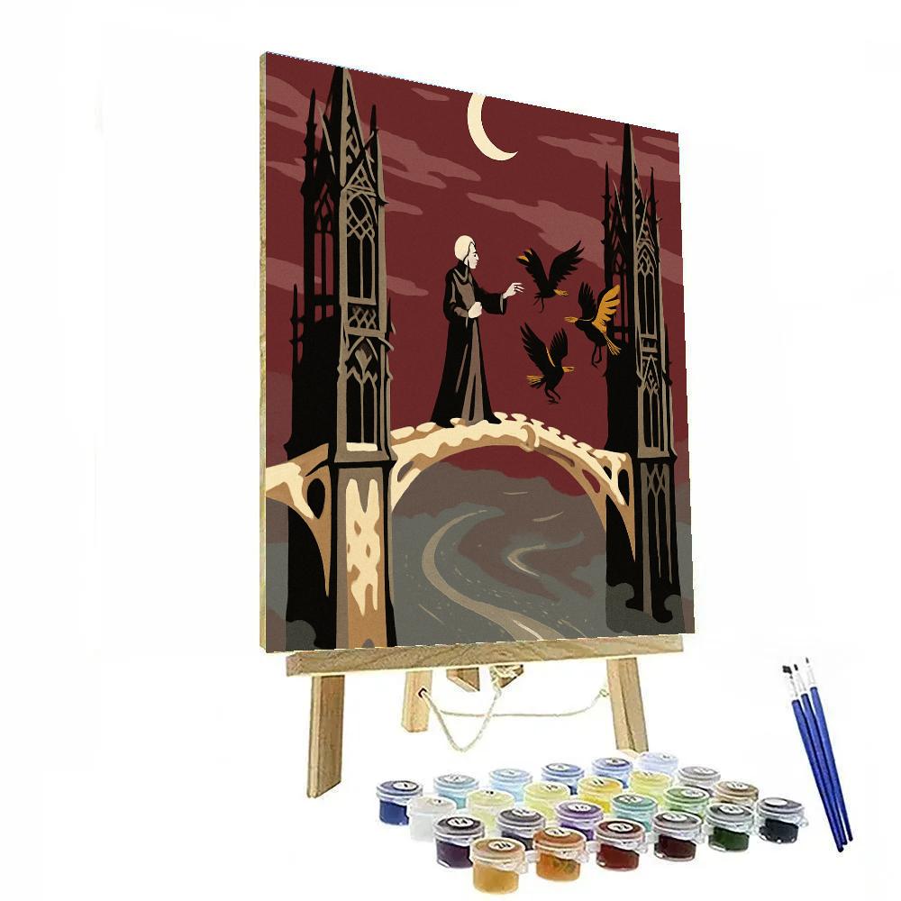 Clockwork Ravenspire With Gothic Bridge paint by number