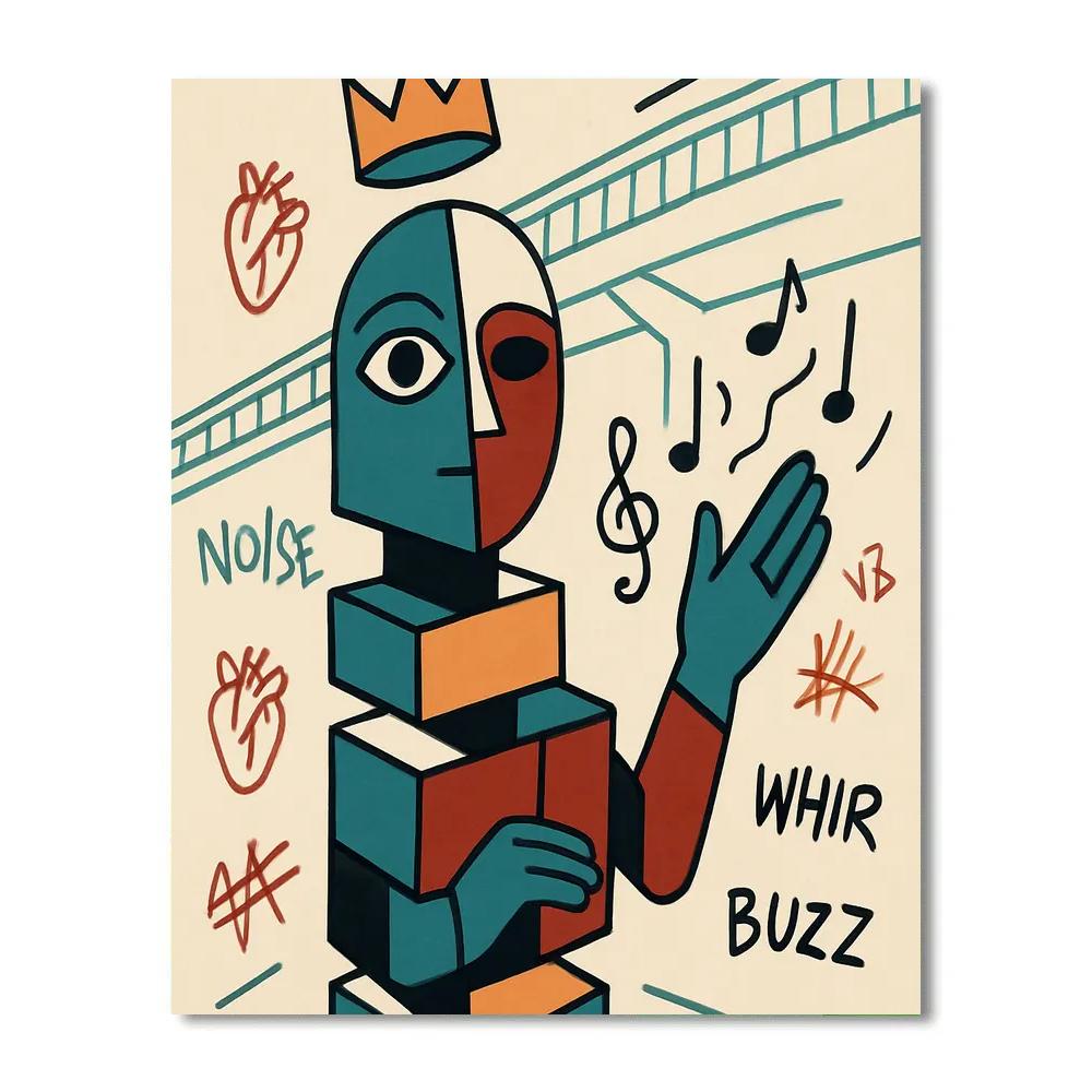 Basquiat Skybridge Oracle paint by numbers