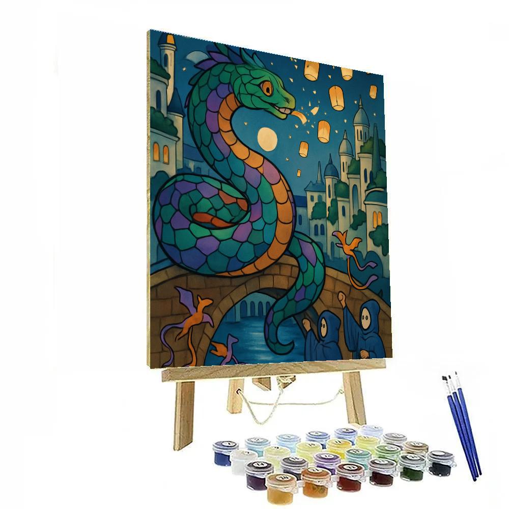 Fantasy Crafted Basilisk Lantern Festival Numbered painting kits