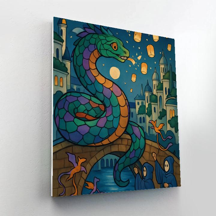 Fantasy Crafted Basilisk Lantern Festival Numbered painting kits