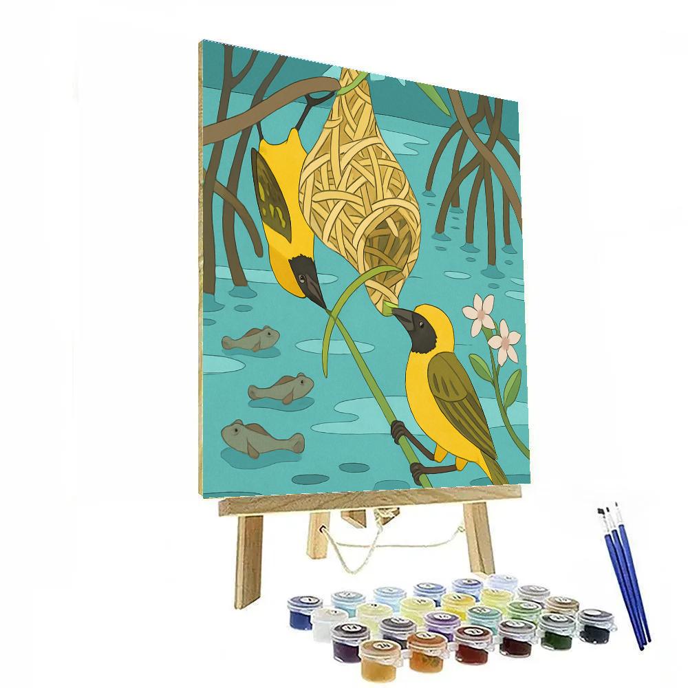 Mangrove Nest Weavers In Birds Harmony paint by number