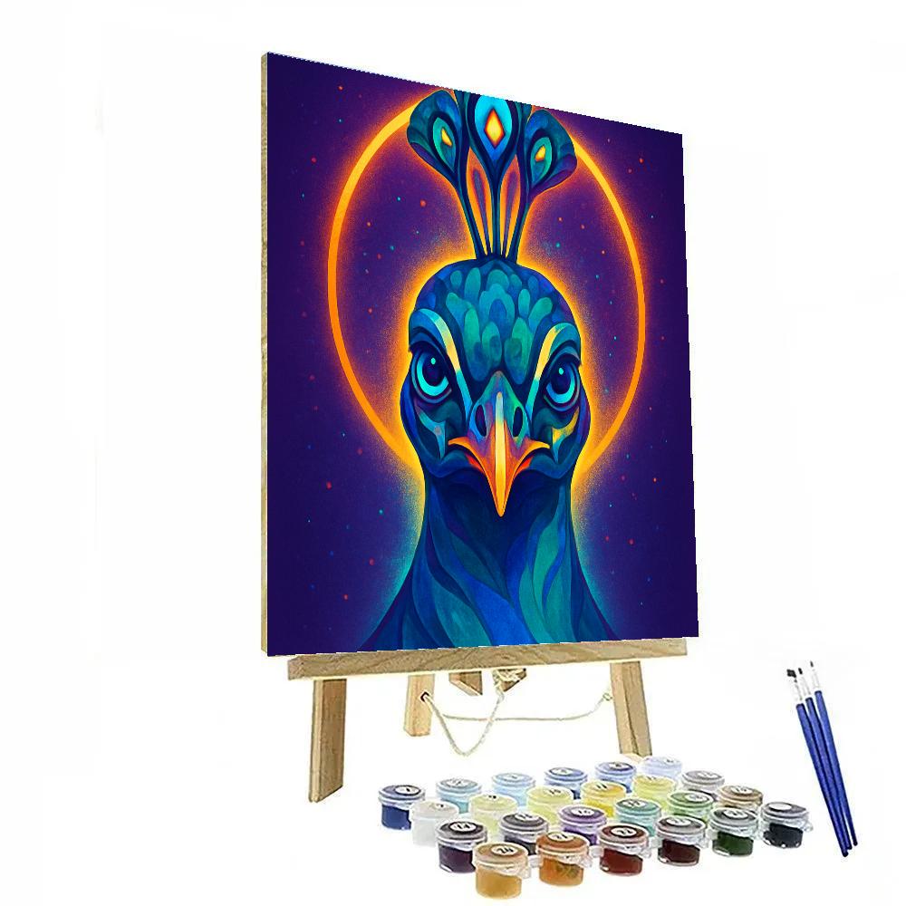 Celestial Crown Peacock Radiance DIY paint by numbers