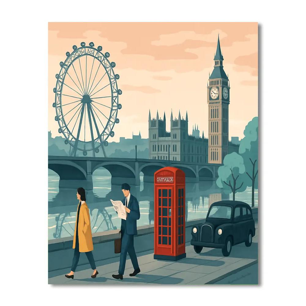 Thames Timefold London Crafted Skyline Paint by numbers art