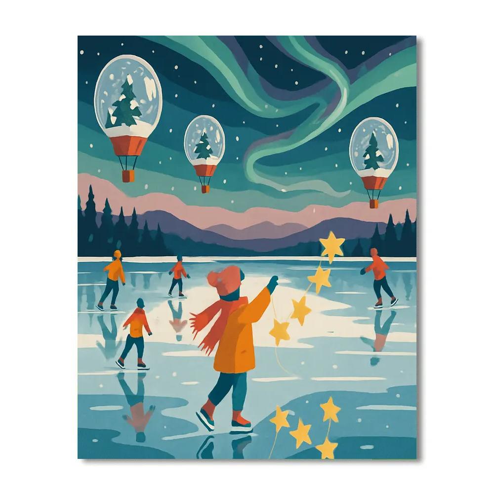 Skyway Festival In Winter Glow painting number kit