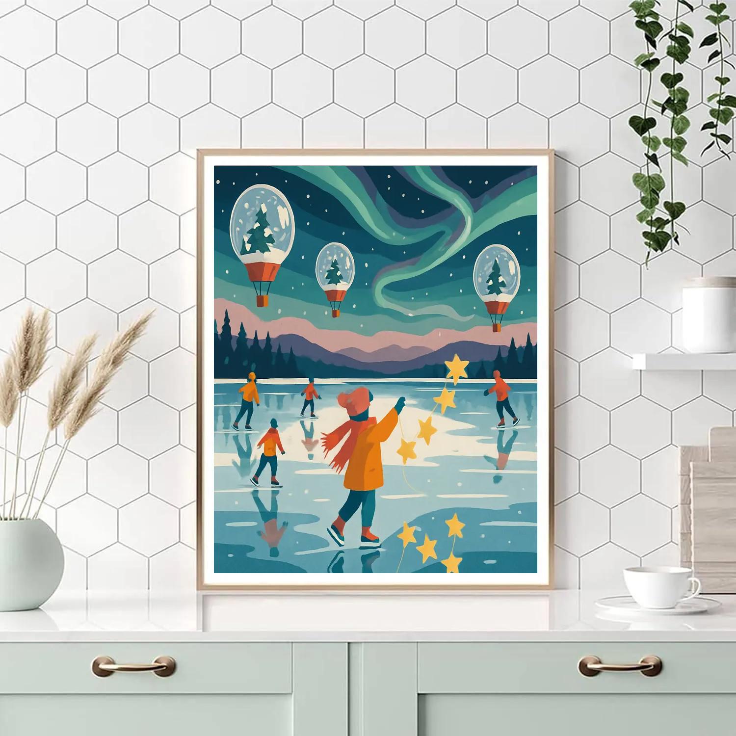 Skyway Festival In Winter Glow painting number kit