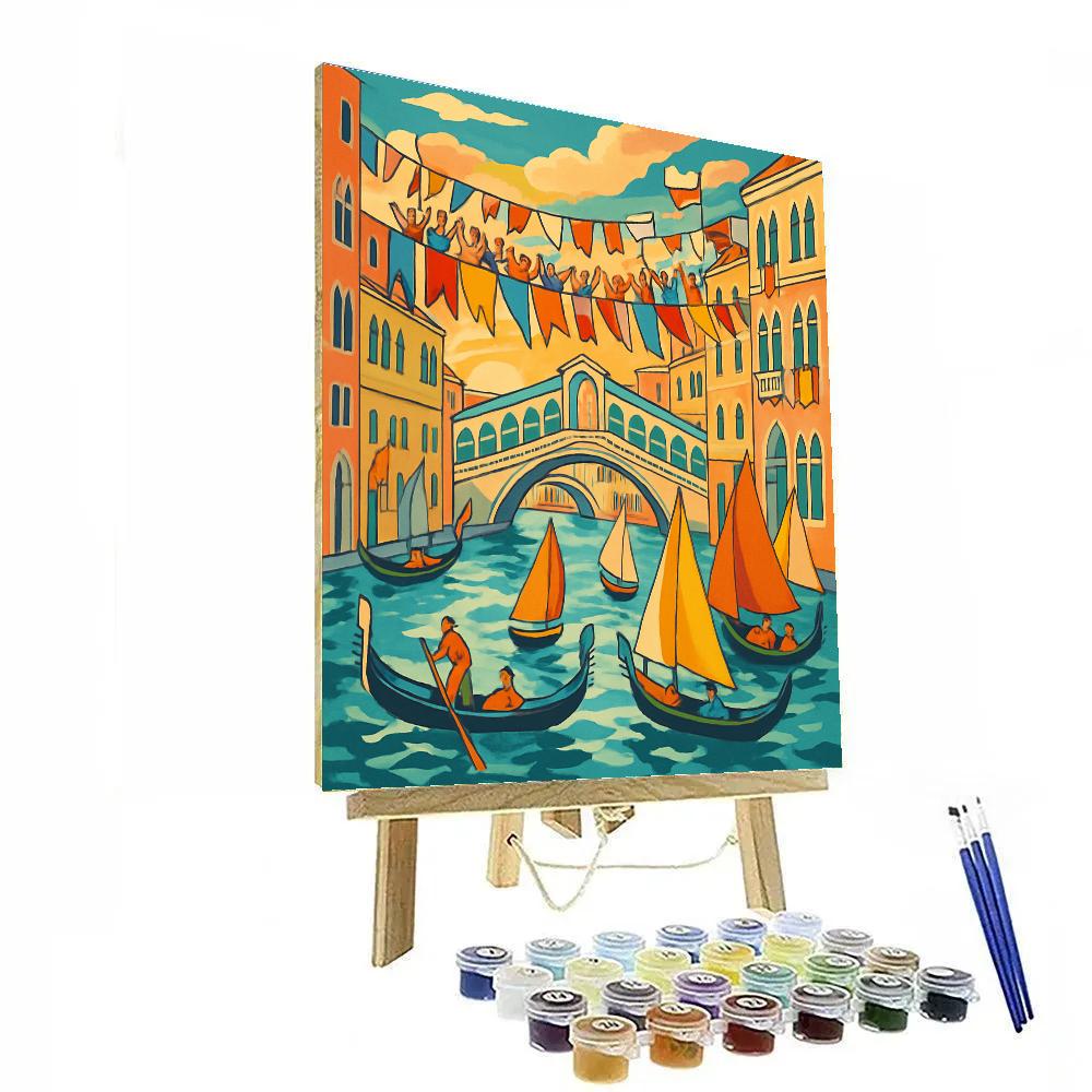 Venice Skybridge Regatta Paint by numbers art