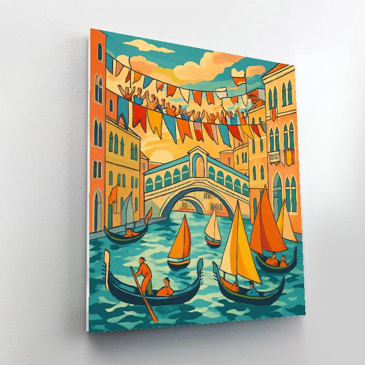 Venice Skybridge Regatta Paint by numbers art