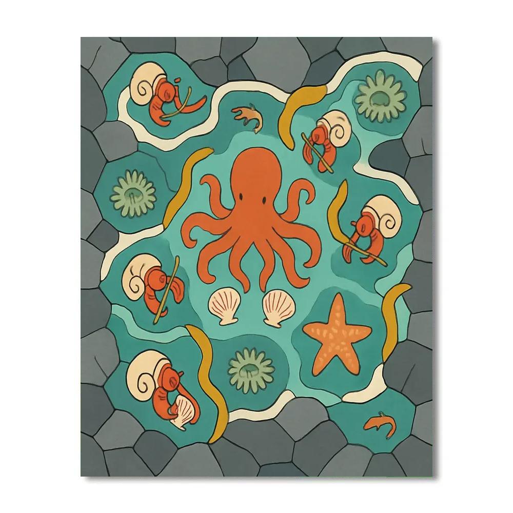 Tidepool Orchestra By The Ocean Paint by numbers art