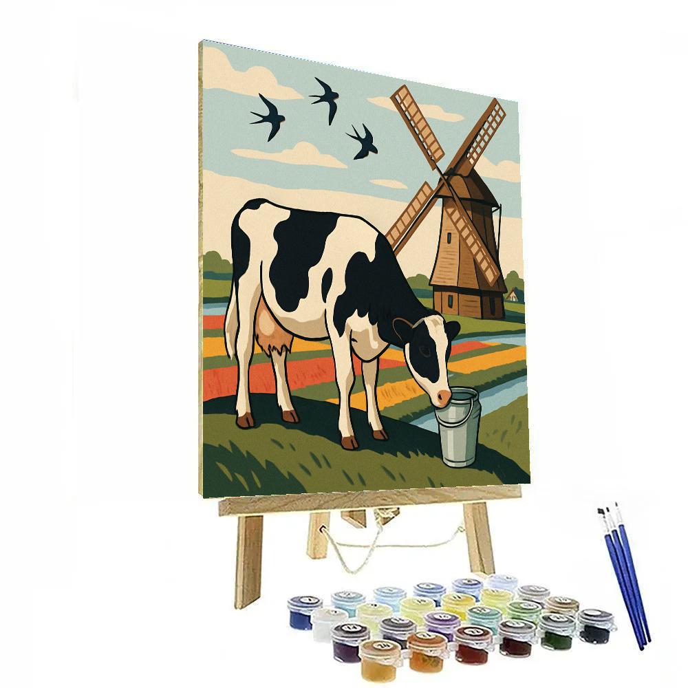 Windmill Ridge Cow Reverie Paint by numbers kits