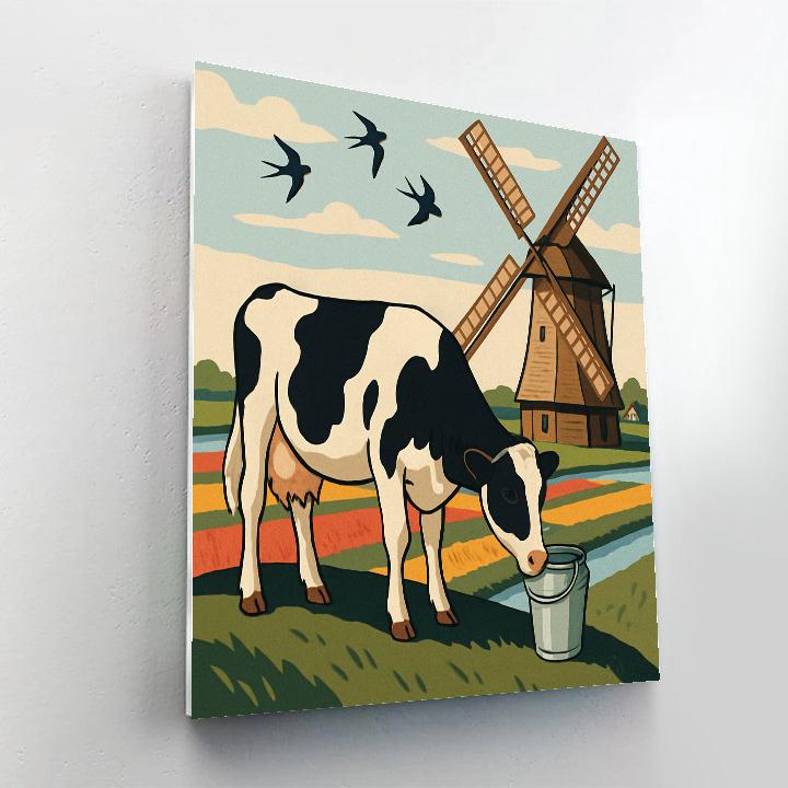 Windmill Ridge Cow Reverie Paint by numbers kits