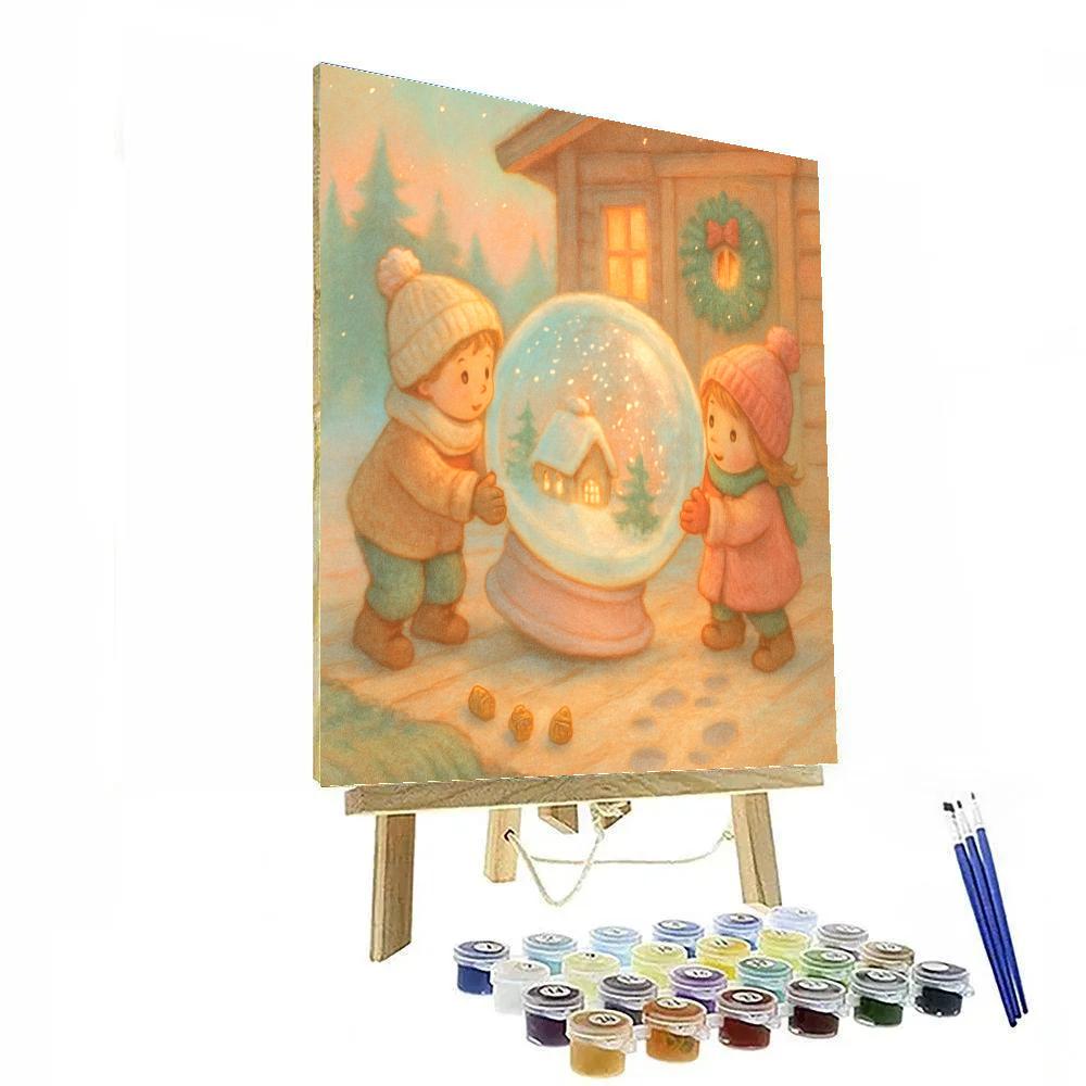 Snow Globe Workshop On The Frozen Porch Paint by numbers art