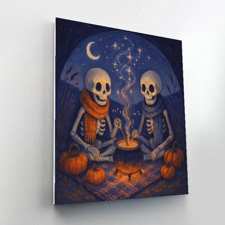Starry Cauldron Picnic On The Hill Paint by numbers art