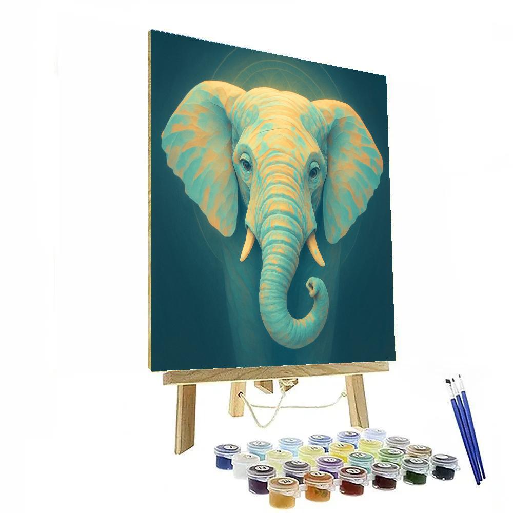 Opal Sky Elephant Calm Titan DIY paint by numbers