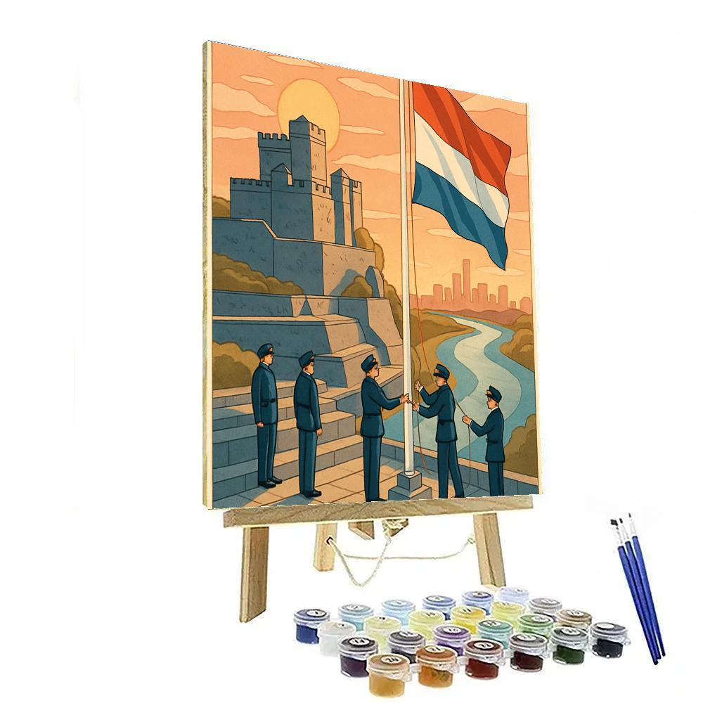 Citadel Steps At Dawn In National Light Painting by numbers kit