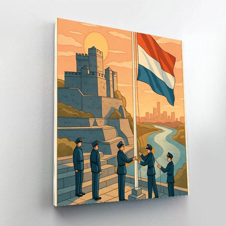 Citadel Steps At Dawn In National Light Painting by numbers kit