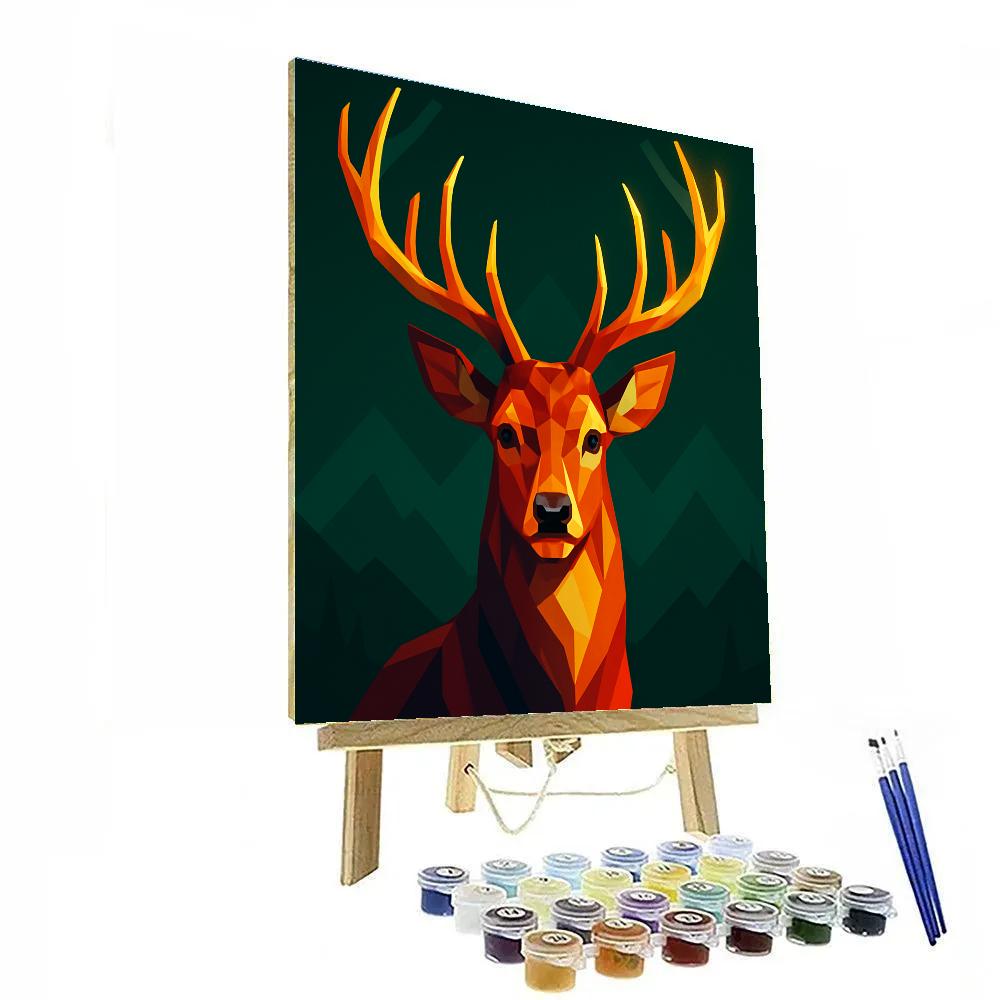 Auric Antler Stag Horizon painting number kit