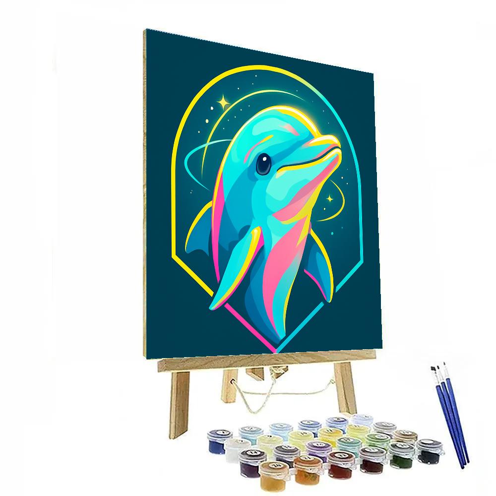 Turbo Orbit Dolphin Joyburst Numbered painting kits