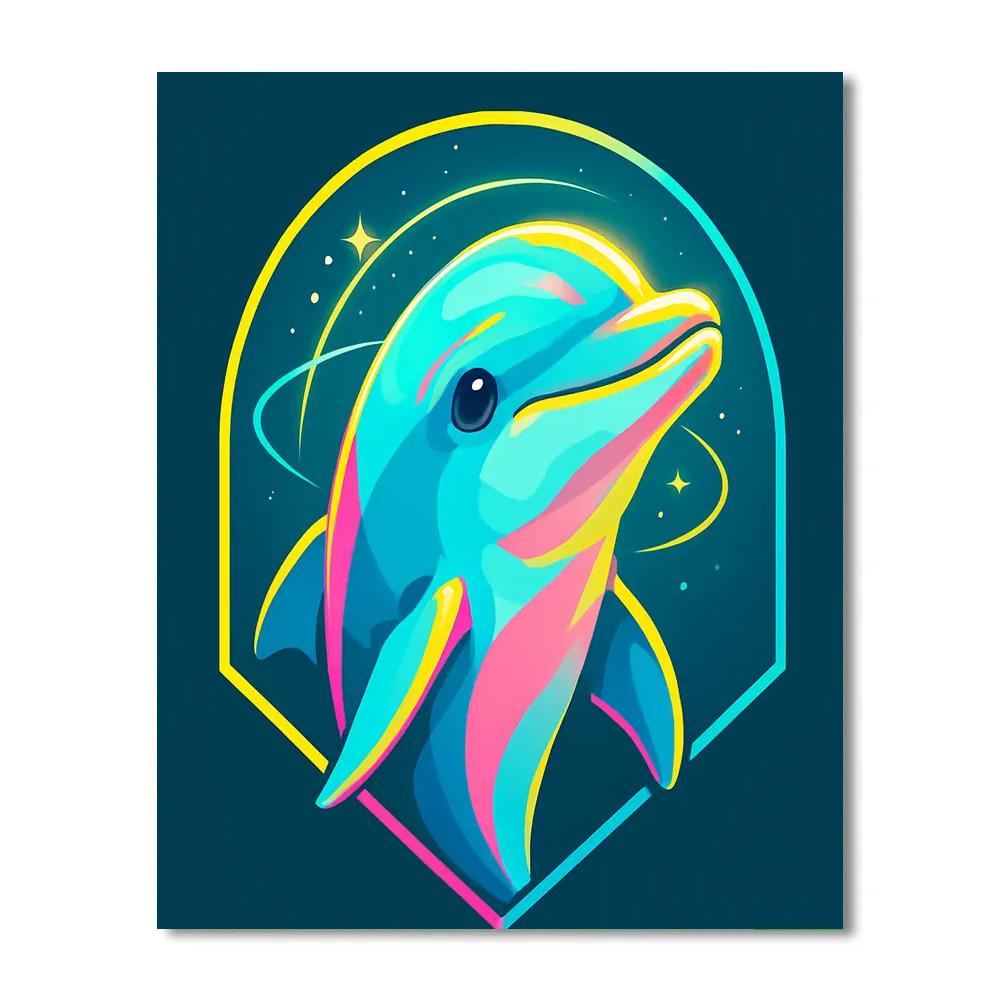 Turbo Orbit Dolphin Joyburst Numbered painting kits