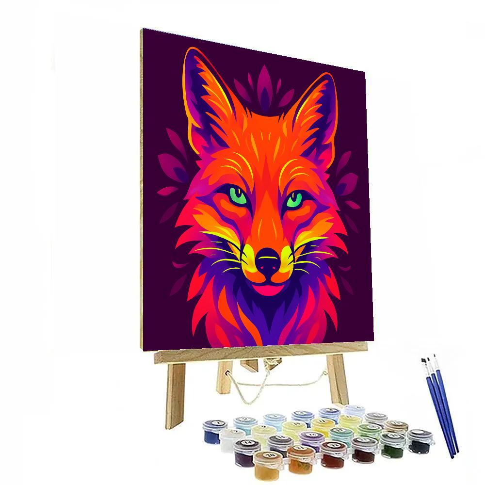 Hyperflora Fox Ember Smile Numbered painting kits