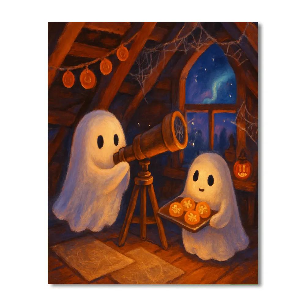 The Attic Observatory Of Friendly Spirits painting number kit