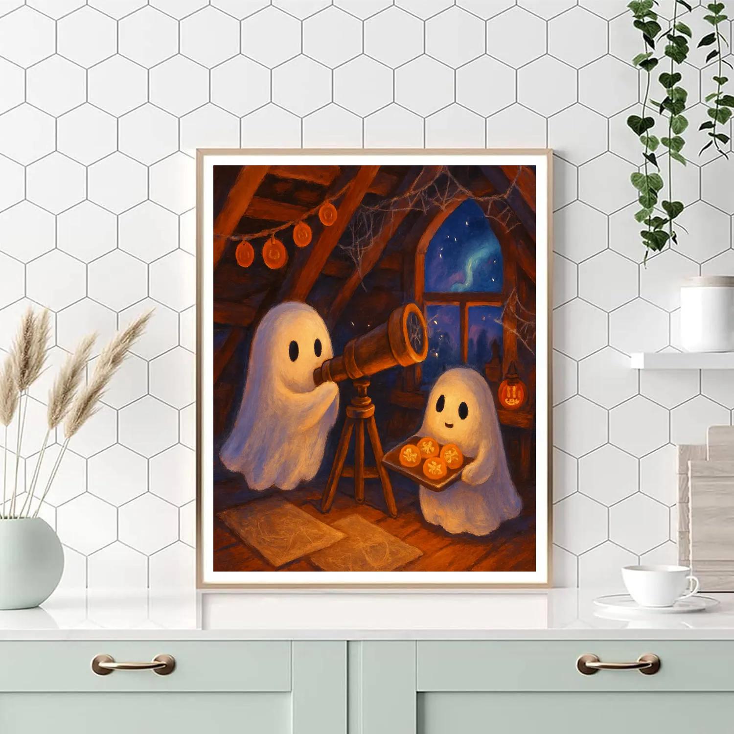 The Attic Observatory Of Friendly Spirits painting number kit