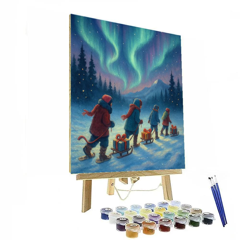 The Northern Lights Gift Caravan Numbered painting kits