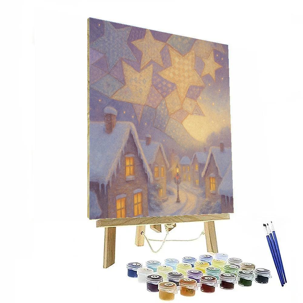 The Star Quilt Over The Sleeping Village Paint by numbers art