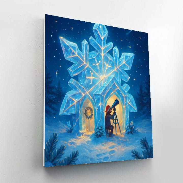Crystal Snowflake Observatory On The Hill painting number kit