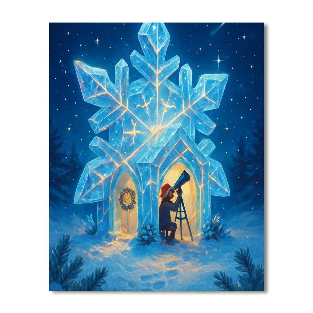 Crystal Snowflake Observatory On The Hill painting number kit