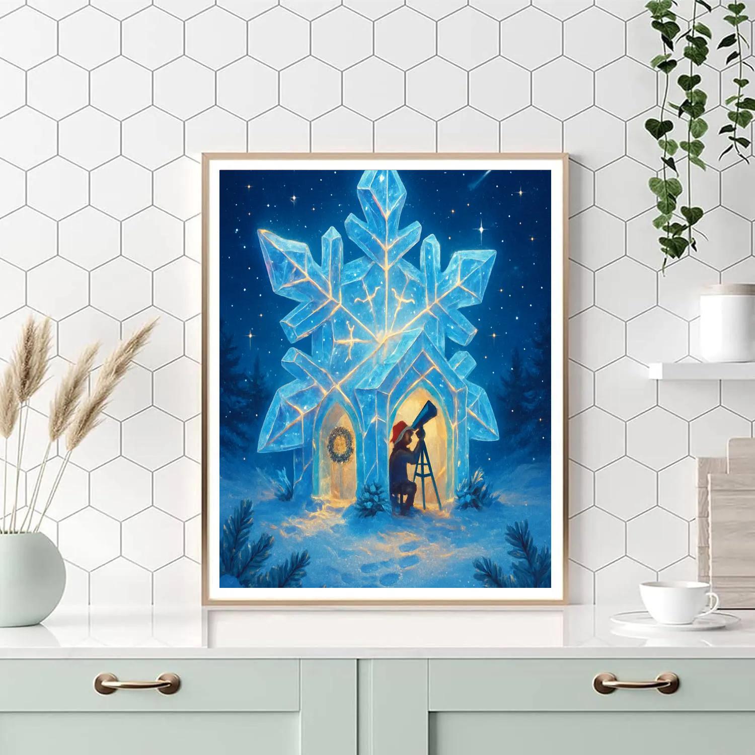 Crystal Snowflake Observatory On The Hill painting number kit