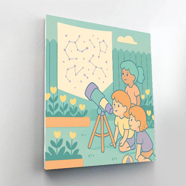 Garden Telescope Valentines Day Discovery Painting by numbers kit