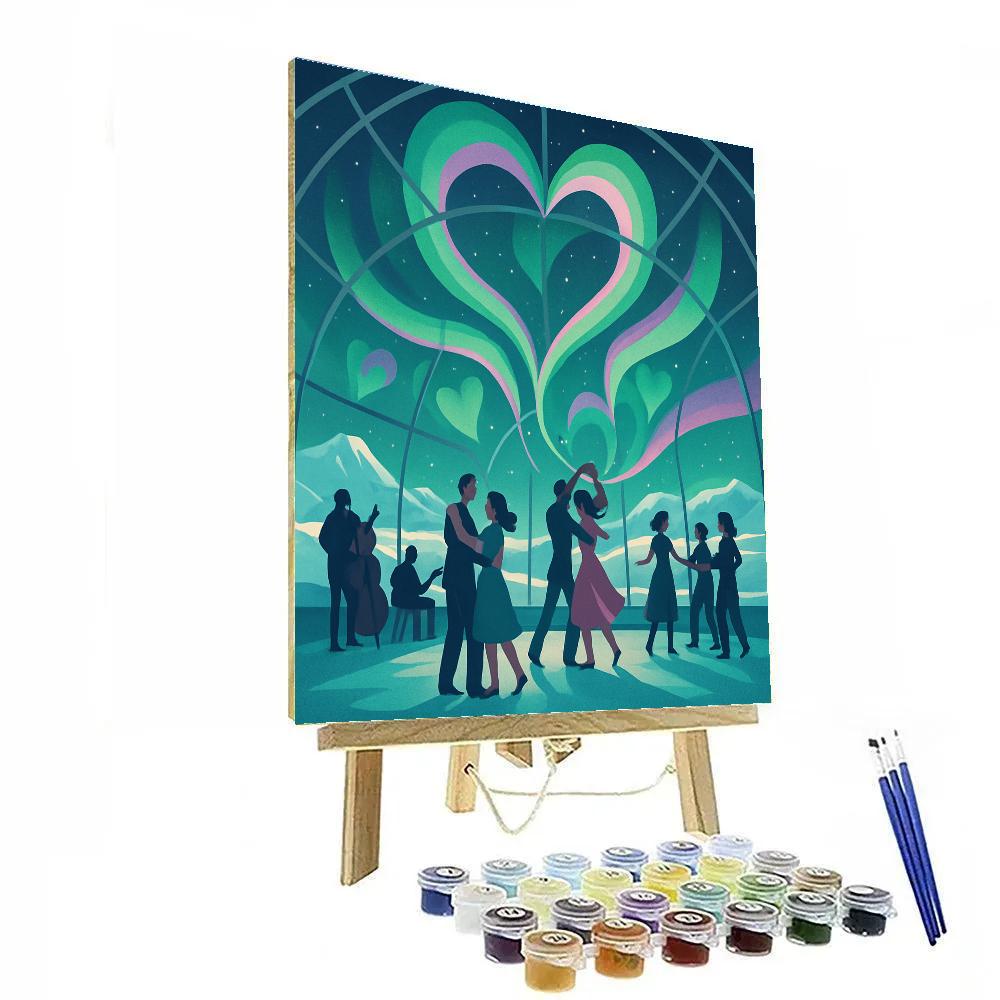 Aurora Dome Valentines Day Dance paint by color
