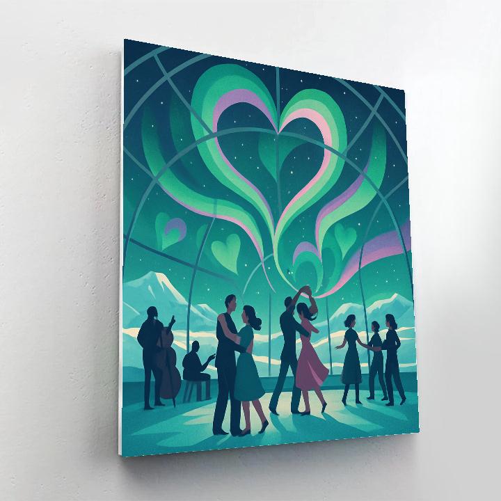 Aurora Dome Valentines Day Dance paint by color