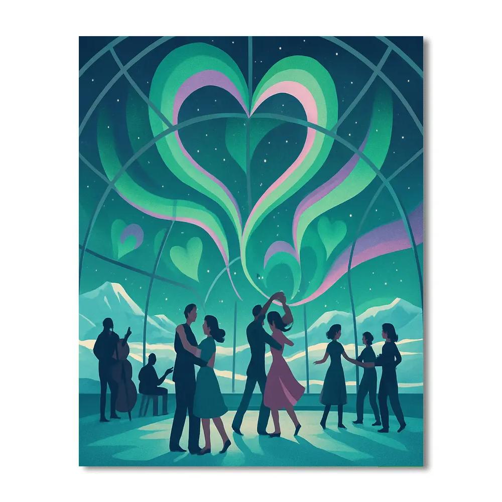 Aurora Dome Valentines Day Dance paint by color