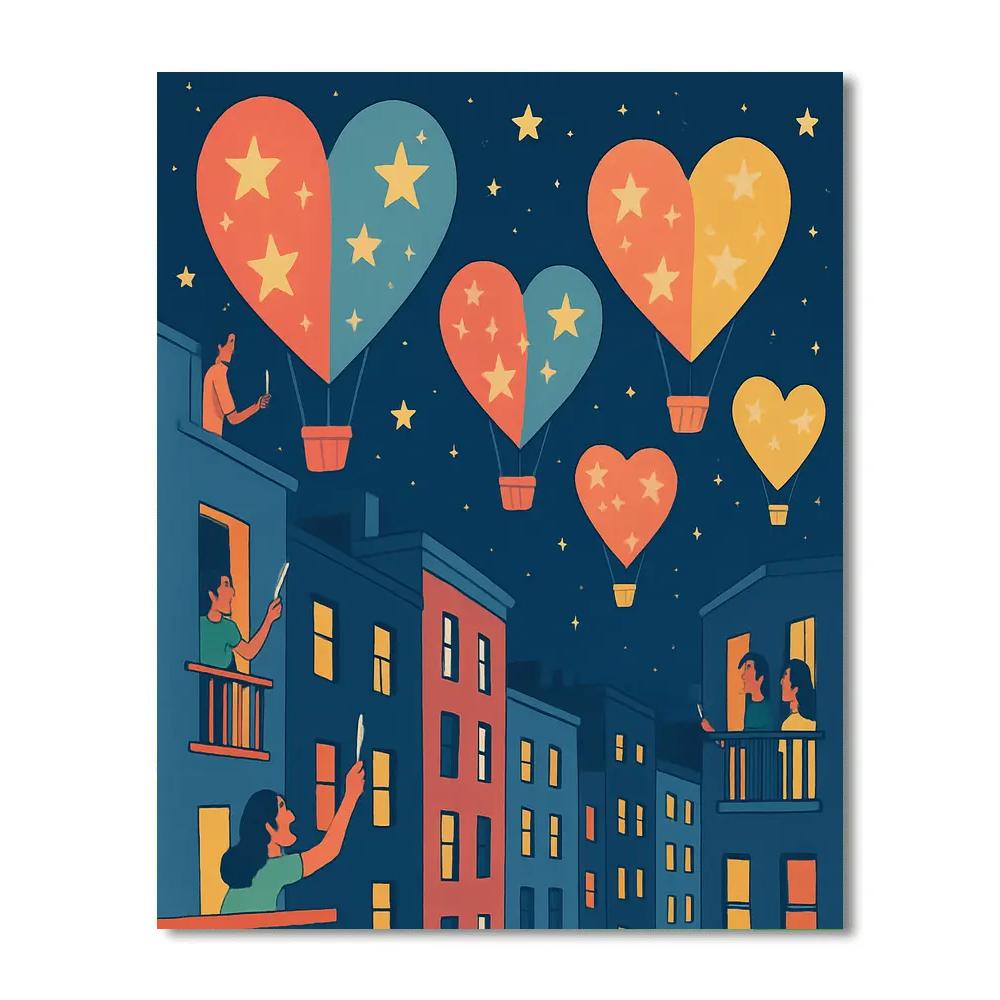 Stellar Carousel Valentines Day Parade Paint by numbers kits