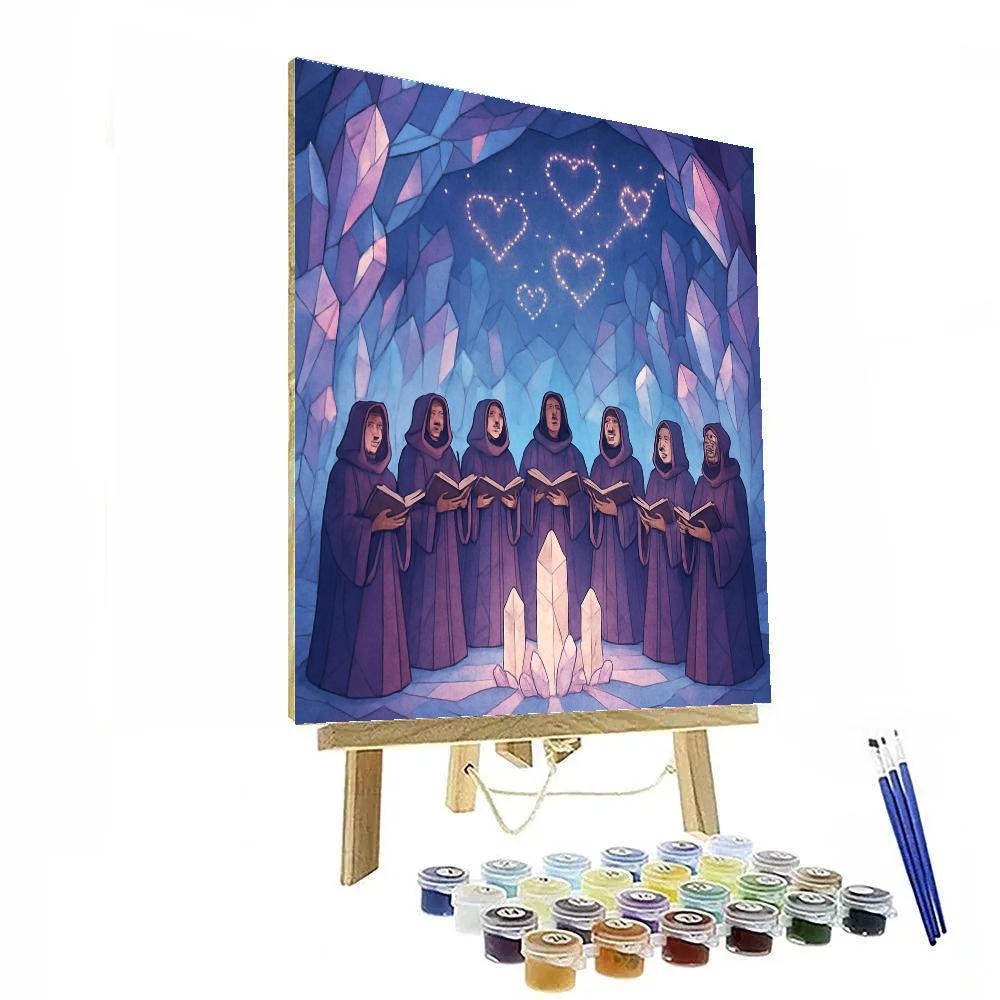 Crystal Cave Valentines Day Star Choir Paint by numbers kits
