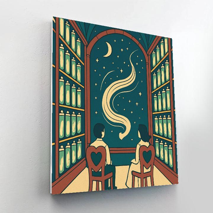 Library Of Comets Valentines Day Stories Paint by numbers art