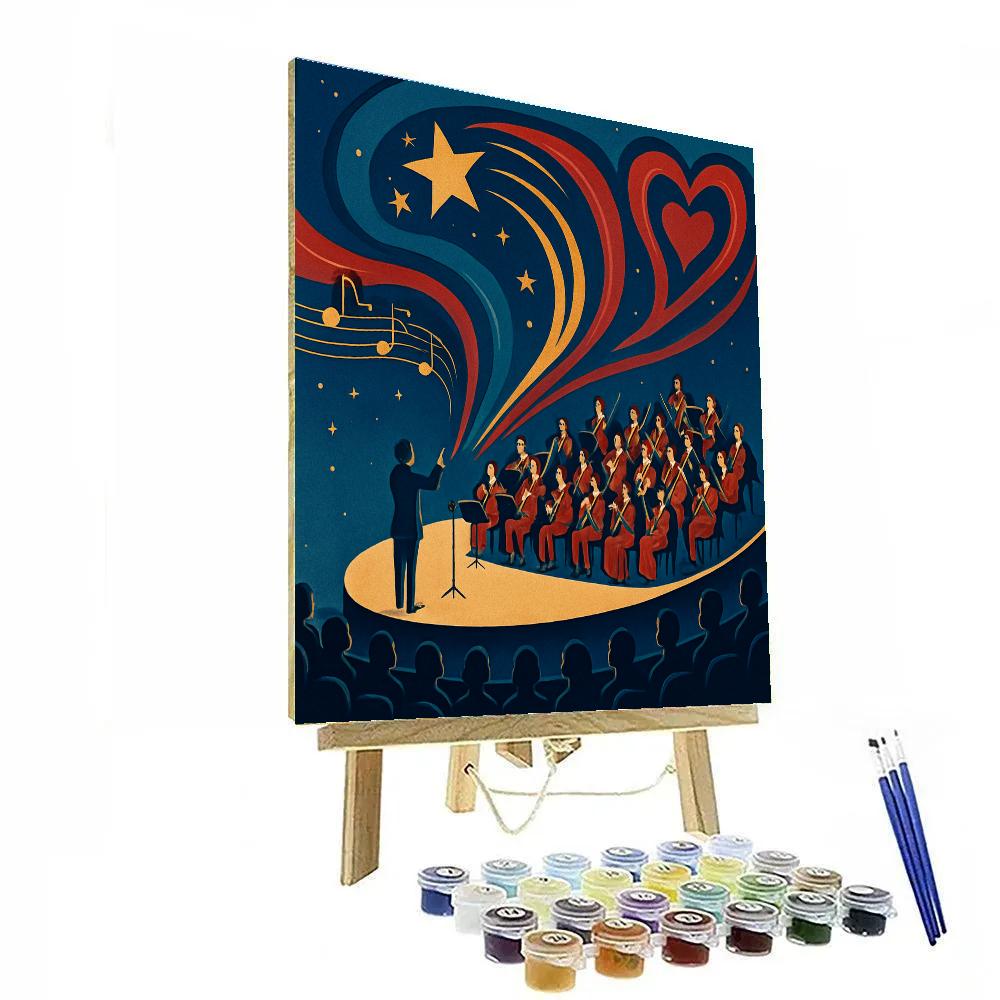 Music Hall Valentines Day Cosmic Orchestra Numbered painting kits