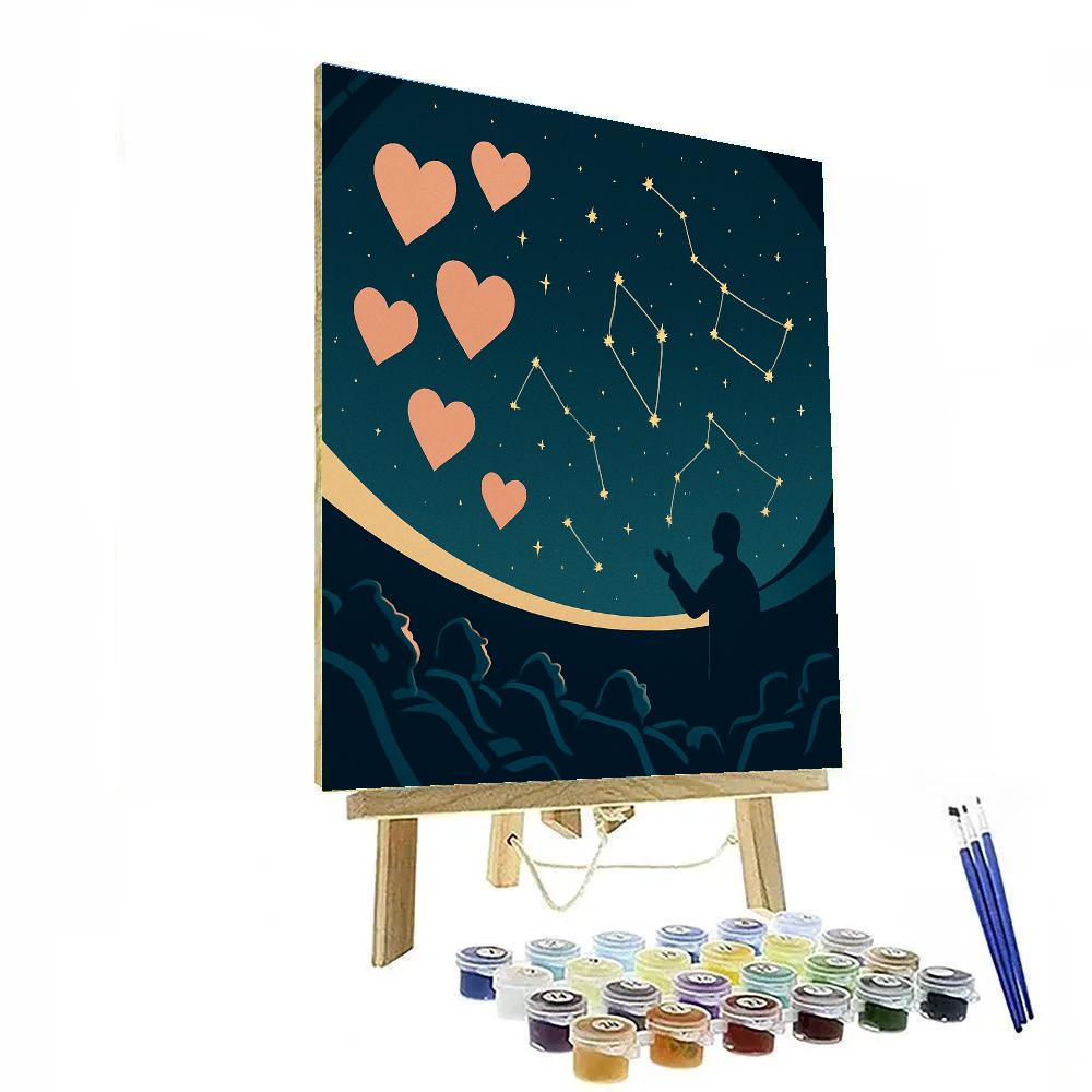 Planetarium Show Valentines Day Sky Of Wishes Numbered painting kits