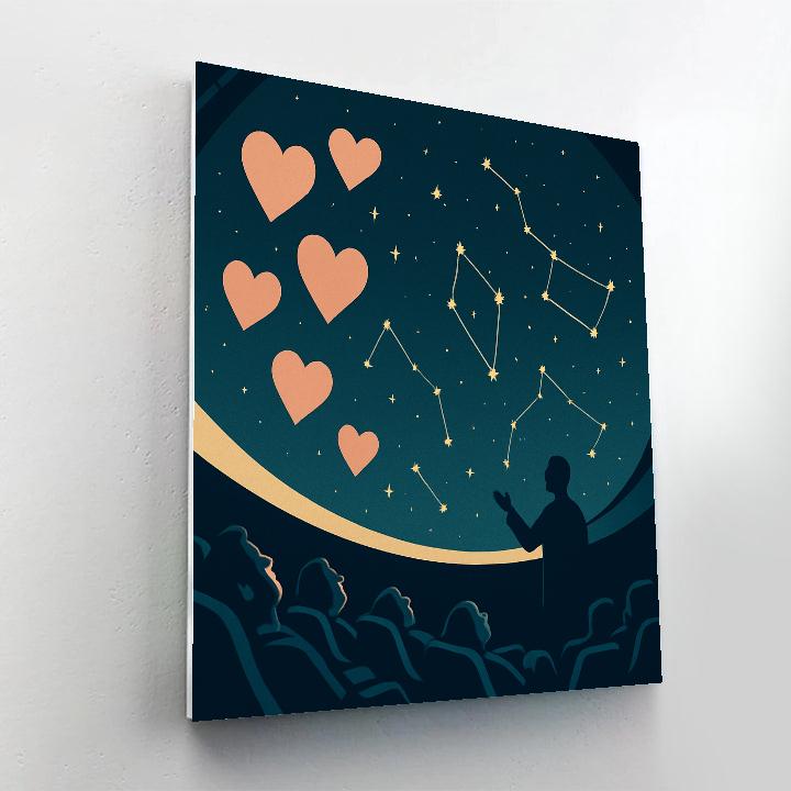 Planetarium Show Valentines Day Sky Of Wishes Numbered painting kits