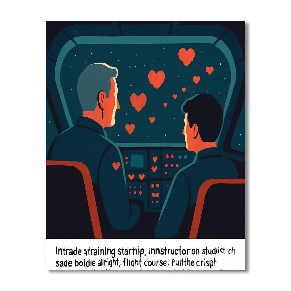 Starship Classroom Valentines Day Flight Lesson paint by numbers