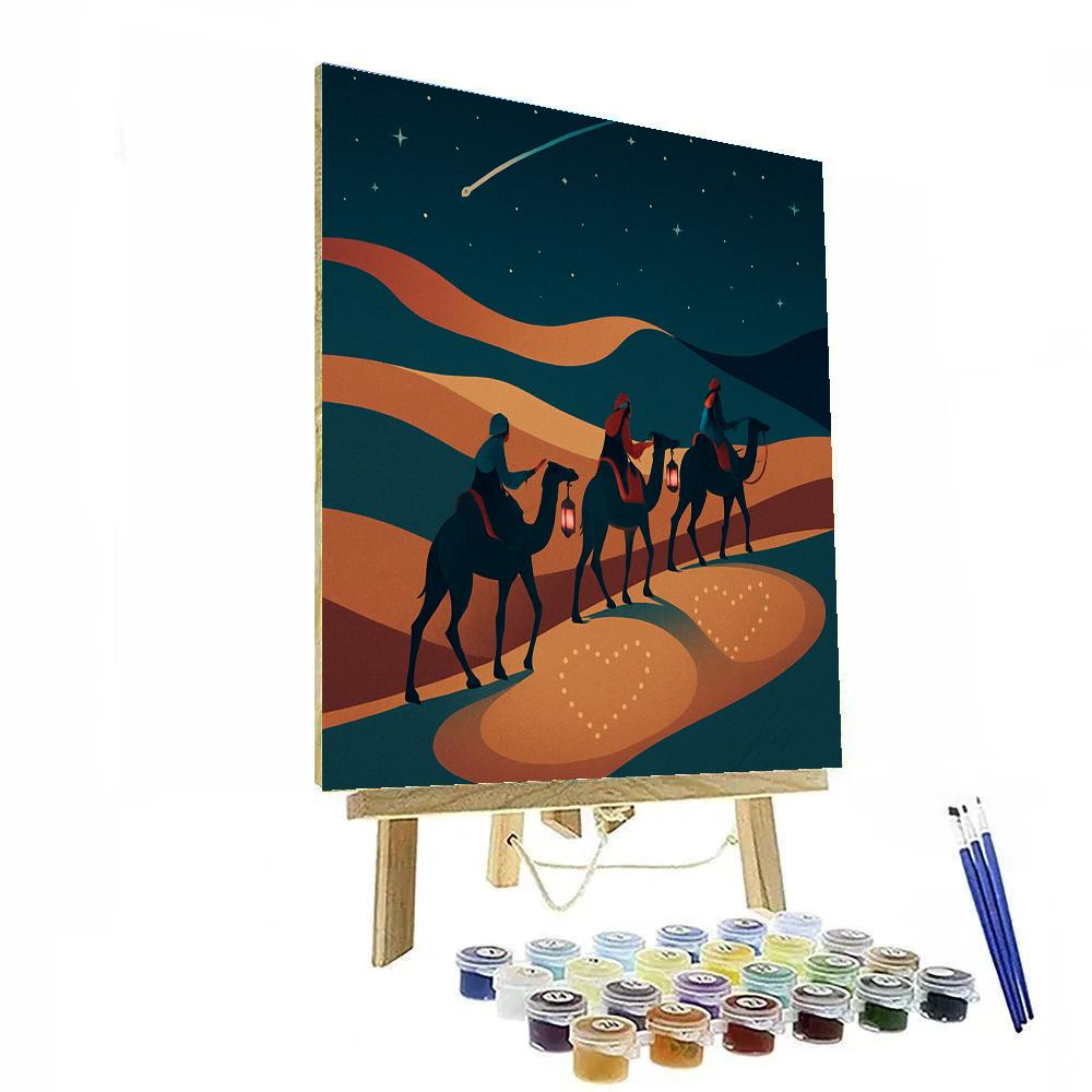 Desert Dune Valentines Day Star Caravan paint by number