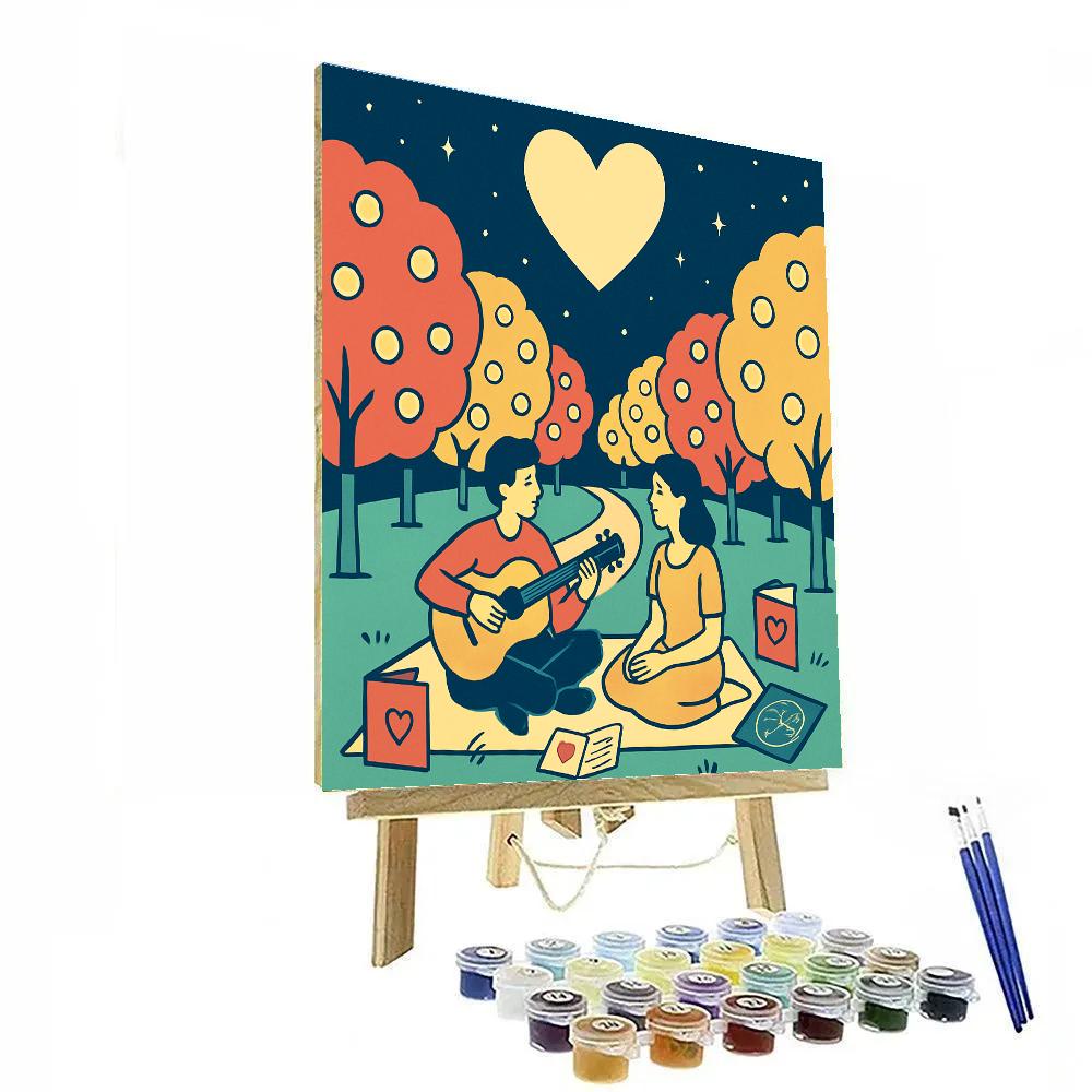 Moonlit Orchard Valentines Day Serenade paint by number