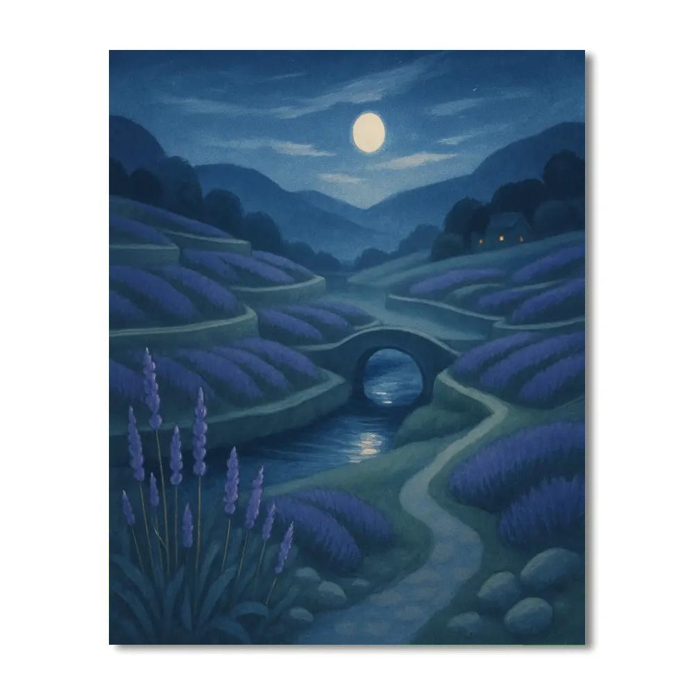 Moonlit Terraces Of The Lavender Valley Paint by numbers kits