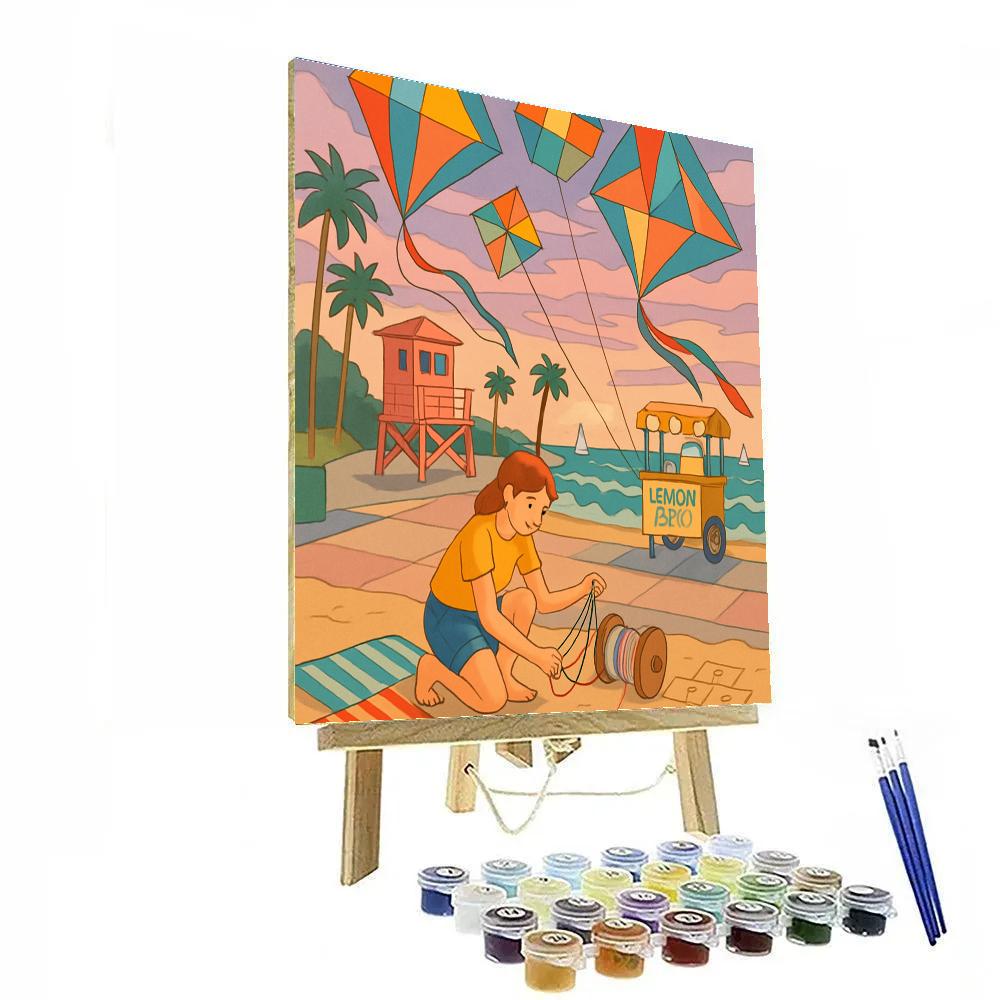 Kite Festival At The Beach Promenade paint by color