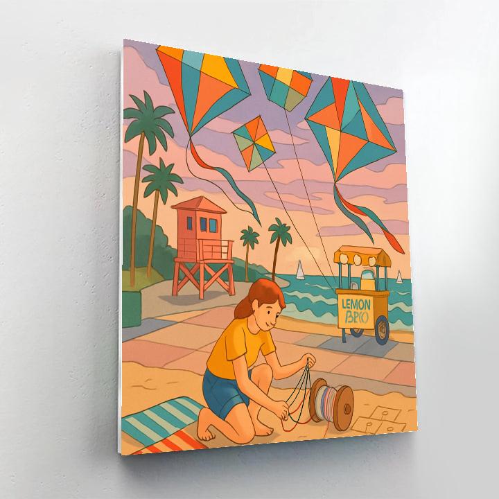 Kite Festival At The Beach Promenade paint by color